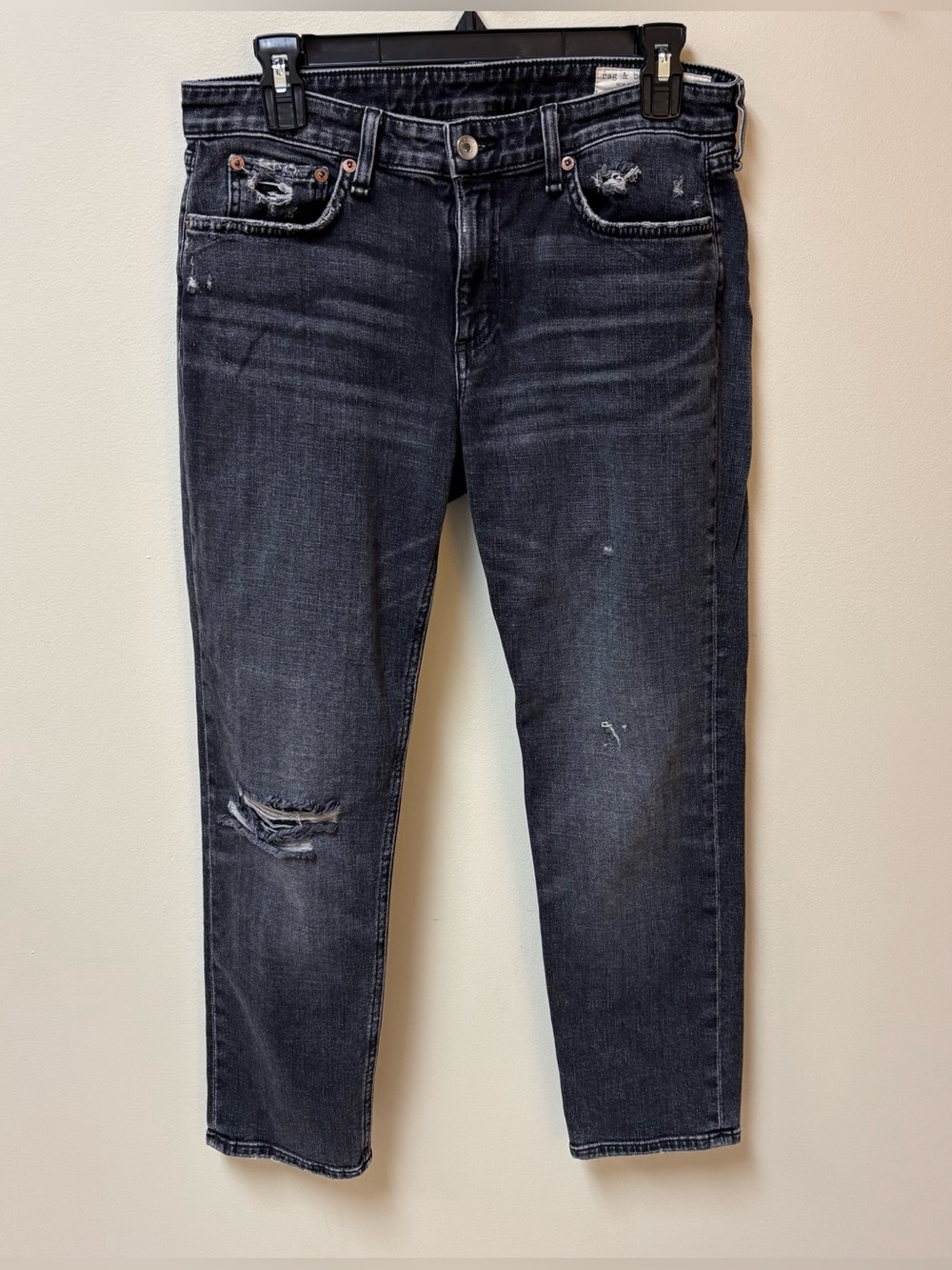 Rag & Bone New York Dre Low Rise Slim Boyfriend Jeans In Abbots Size 28